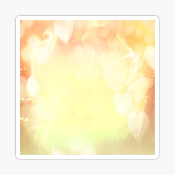 Yellow crusty flames Pattern Sticker