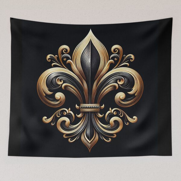 Item preview, Black and Gold Fleur De Lis 2 designed and sold by Artbytinavaughn.