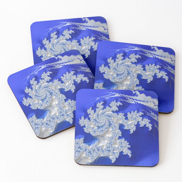 Item preview, Blue and White Fractal 01 designed and sold by Elisabeth Lucas.