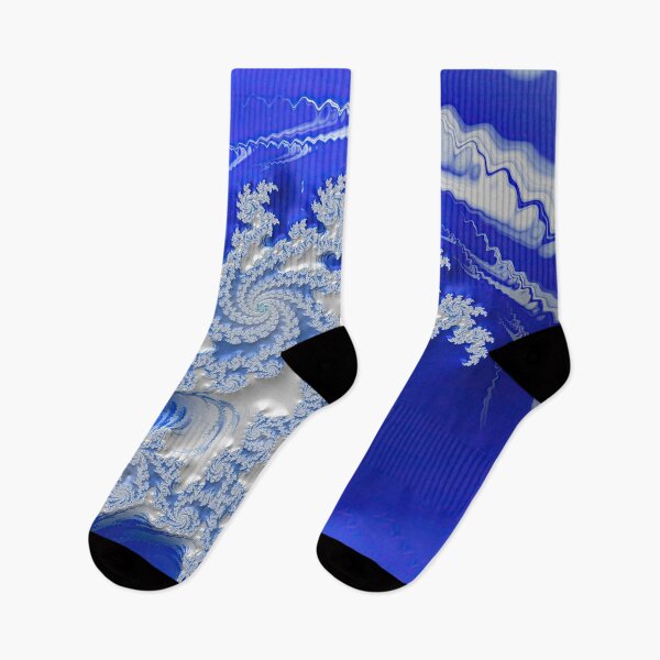 Item preview, Blue and White Fractal 01 designed and sold by Elisabeth Lucas.
