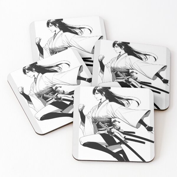 Item preview, Female Samurai Girl Running Artwork designed and sold by ArtfulMiller.
