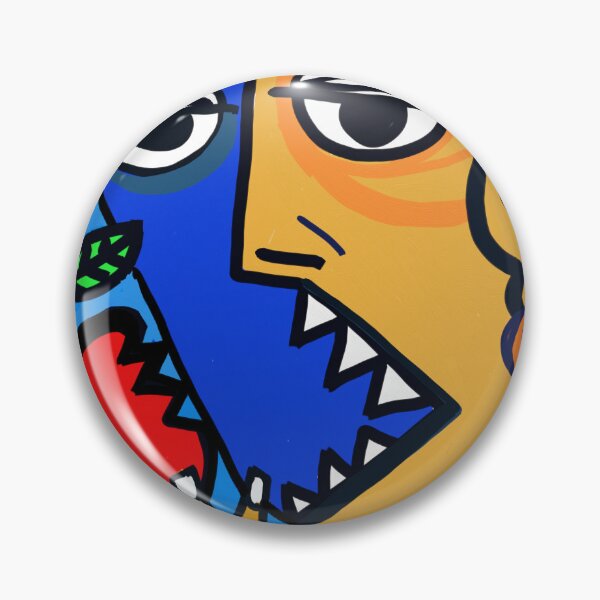 Item preview, apple eater abstract cubism style modern art by kartick dutta  designed and sold by KARTICK DUTTA.
