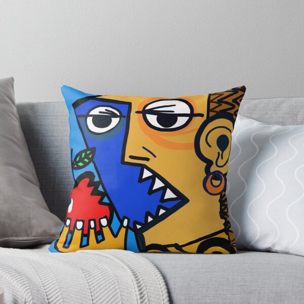 Item preview, apple eater abstract cubism style modern art by kartick dutta  designed and sold by KARTICK DUTTA.