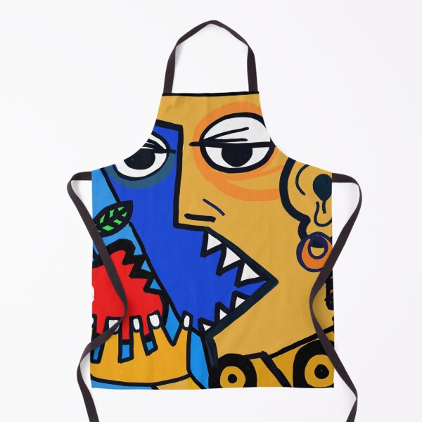Item preview, apple eater abstract cubism style modern art by kartick dutta designed and sold by KARTICK DUTTA.