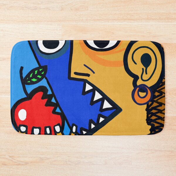 Item preview, apple eater abstract cubism style modern art by kartick dutta  designed and sold by KARTICK DUTTA.