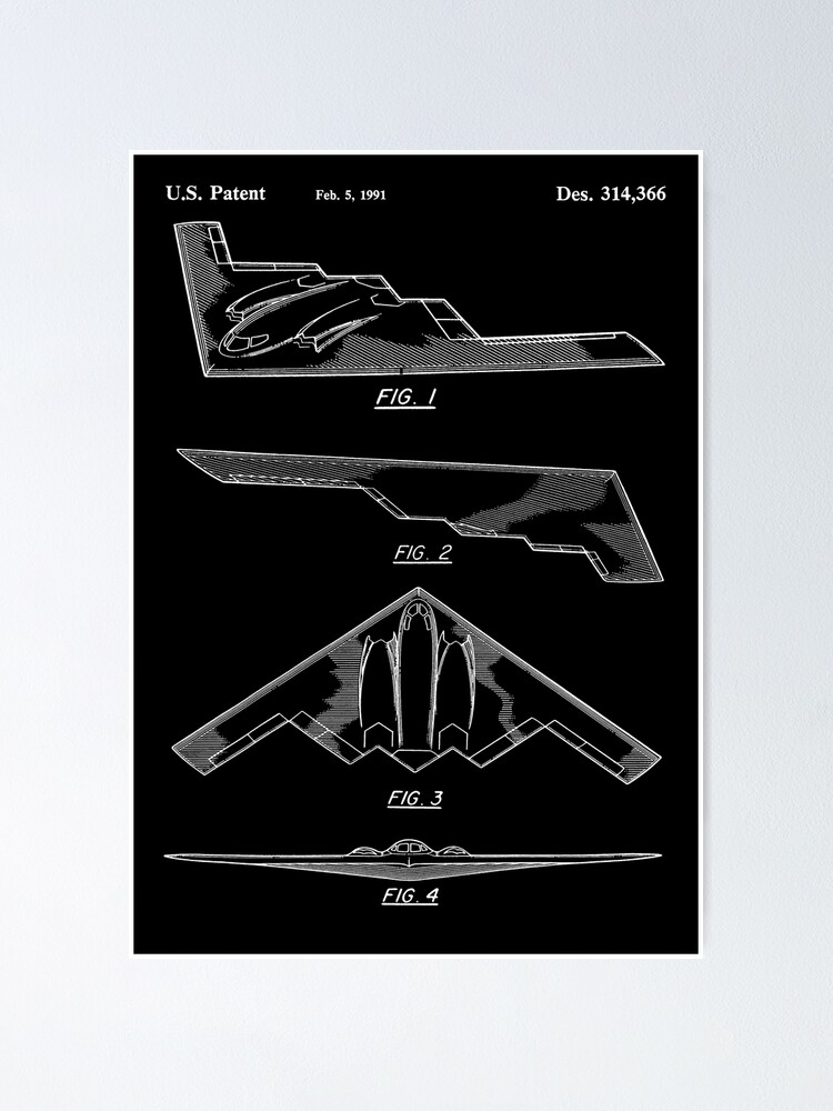 B2 Stealth Bomber patent art, 1991 Patent