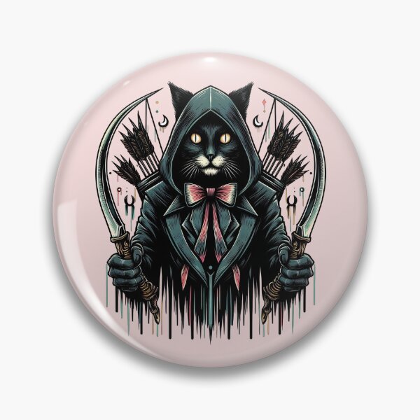 Item preview, Gothic Vintage Cat Assassin designed and sold by ArtadoraDesignz.