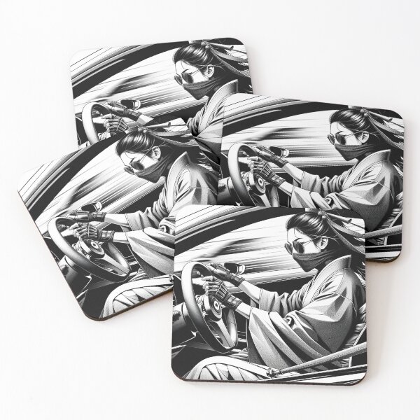 Item preview, Female Samurai Girl Racer Artwork designed and sold by ArtfulMiller.