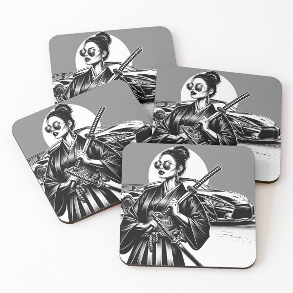 Item preview, Female Samurai Girl in Sunglasses Artwork designed and sold by ArtfulMiller.
