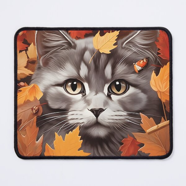 Item preview, Autumn Whisper: Majestic Cat Portrait designed and sold by inkArtistryfine.