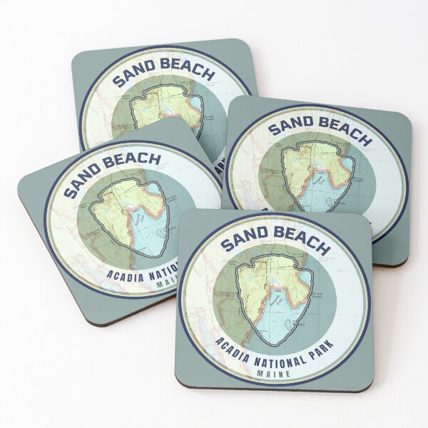 Item preview, Acadia Souvenir Map - Sand Beach designed and sold by Willz Designz.