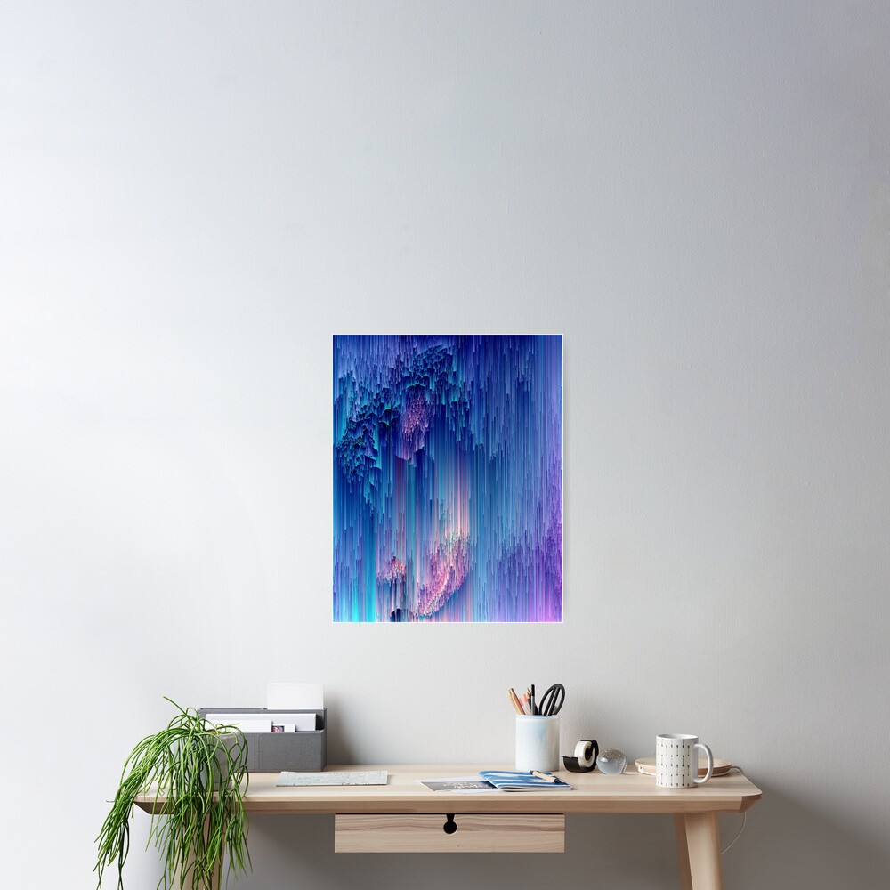 Fairy Glitches - Abstract Pixel Art Poster