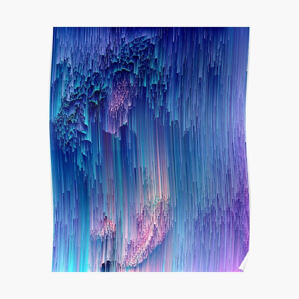 Fairy Glitches - Abstract Pixel Art Poster