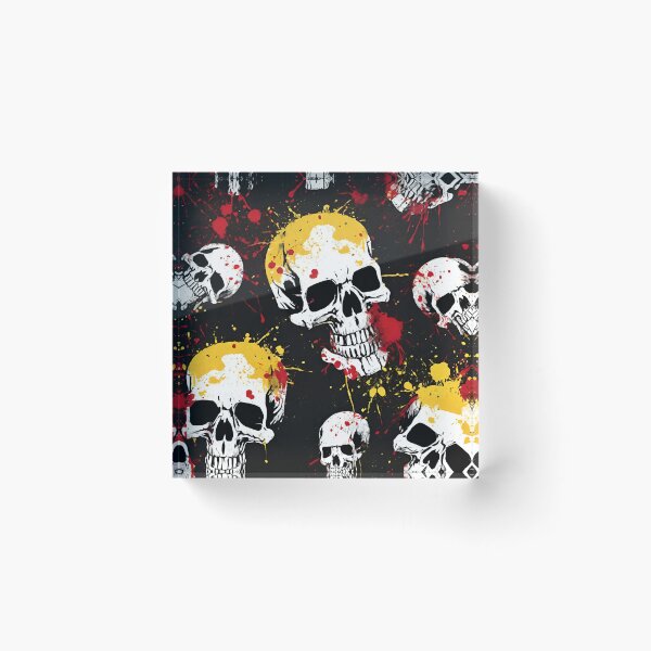 Item preview, Grunge Skull Splatter Artwork designed and sold by inkArtistryfine.