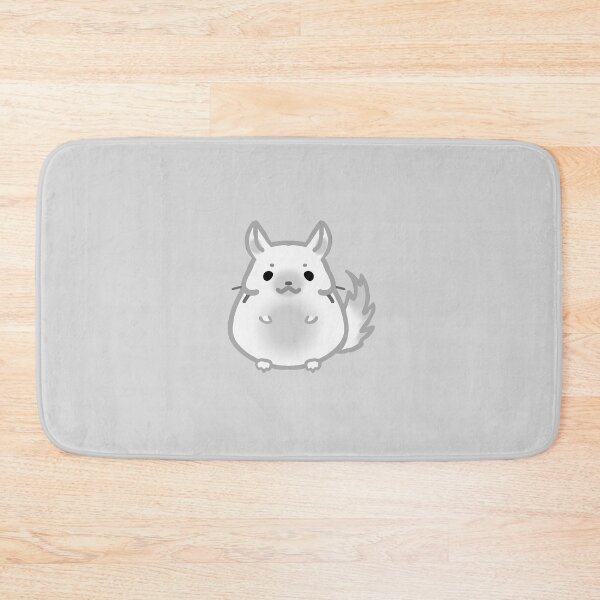 Item preview, White and gray chinchilla (gray background) designed and sold by FlowMinnow.