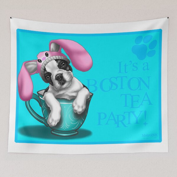 Item preview, It’s a Boston Terrier Tea party designed and sold by MetroInk.