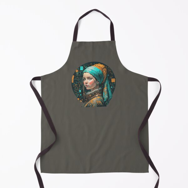 Item preview, Girl with pearl - cyberpunk - revisited Vermeer artwork designed and sold by Fanaticos.