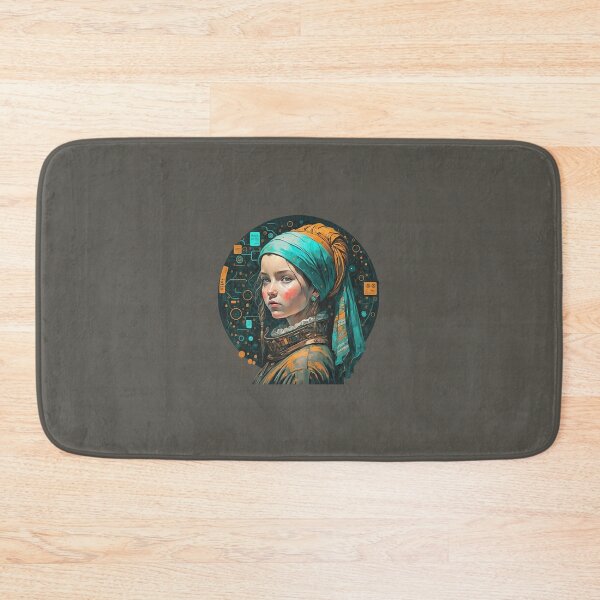Item preview, Girl with pearl - cyberpunk - revisited Vermeer artwork designed and sold by Fanaticos.