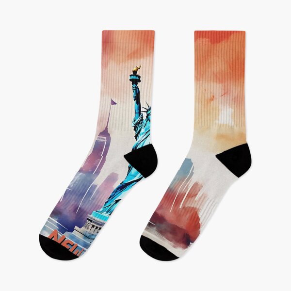 Item preview, Liberty's Dusk: Vibrant New York Silhouette designed and sold by inkArtistryfine.