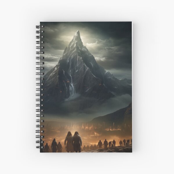 Aperçu de l'œuvre Hobbit Heights: Mountain City Inspired créée et vendue par GreenInkXpress.
