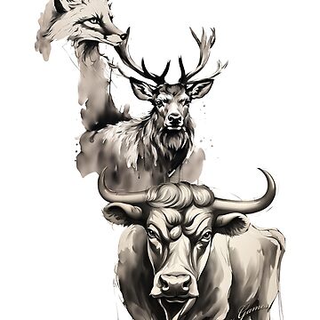 Artwork thumbnail, Stag Vixen and Bull Ink  by Vixen-Games
