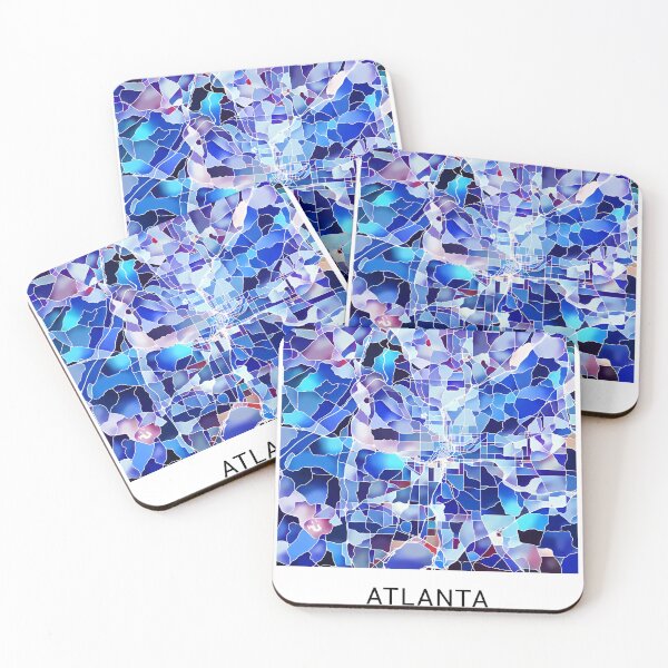 Item preview, Atlanta Georgia Named City Map - Marine Blue designed and sold by StylishStacks.
