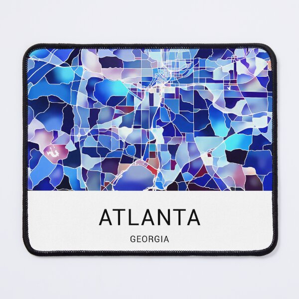 Item preview, Atlanta Georgia Named City Map - Marine Blue designed and sold by StylishStacks.