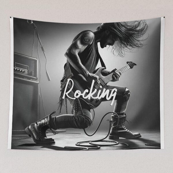 Item preview, Guitarist's Passion: Monochrome Melody designed and sold by inkArtistryfine.