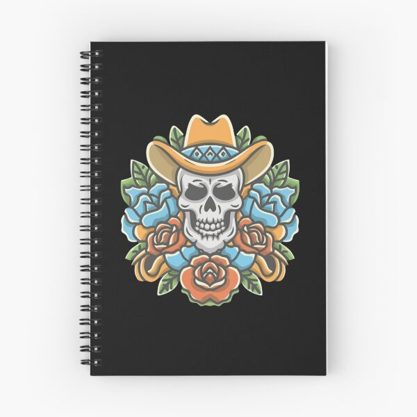 Item preview, American Traditional Cowboy Skull Tattoo designed and sold by Goku Creations.