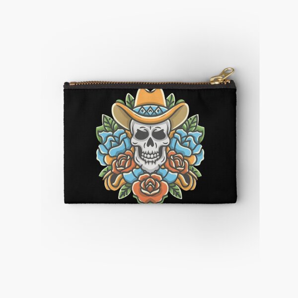 Item preview, American Traditional Cowboy Skull Tattoo designed and sold by Goku Creations.