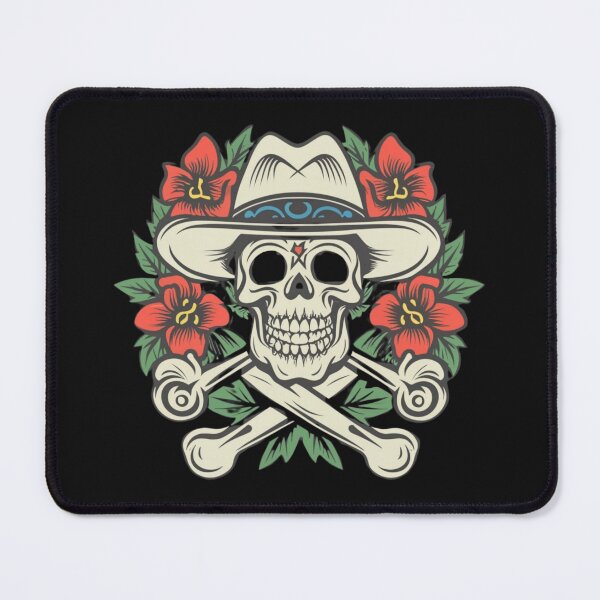 Item preview, American Traditional Cowboy Skull Tattoo designed and sold by Goku Creations.