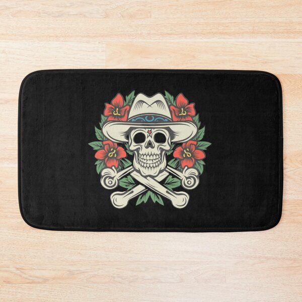 Item preview, American Traditional Cowboy Skull Tattoo designed and sold by Goku Creations.