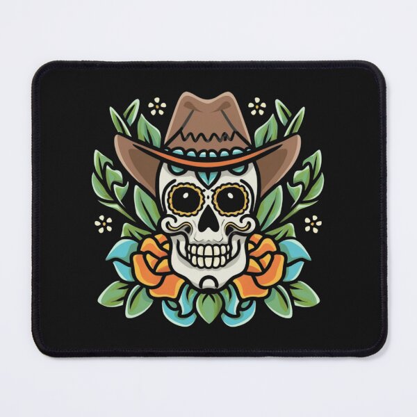 Item preview, American Traditional Cowboy Skull Tattoo designed and sold by Goku Creations.