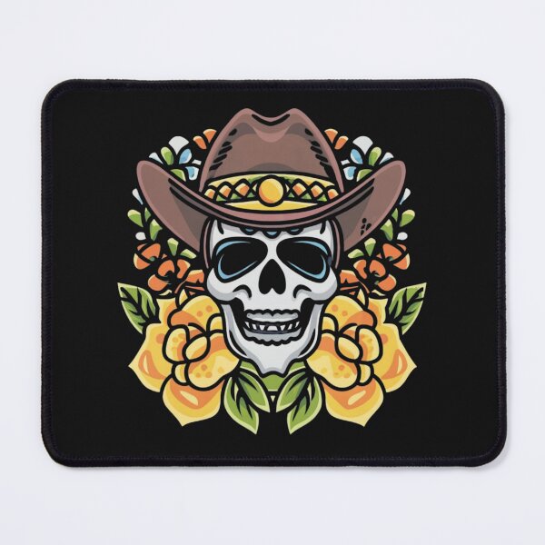 Item preview, American Traditional Cowboy Skull Tattoo designed and sold by Goku Creations.