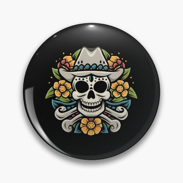 Item preview, American Traditional Cowboy Skull Tattoo designed and sold by Goku Creations.