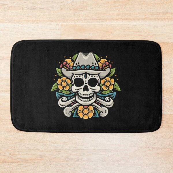 Item preview, American Traditional Cowboy Skull Tattoo designed and sold by Goku Creations.