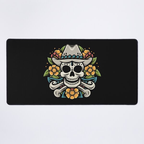 Item preview, American Traditional Cowboy Skull Tattoo designed and sold by Goku Creations.