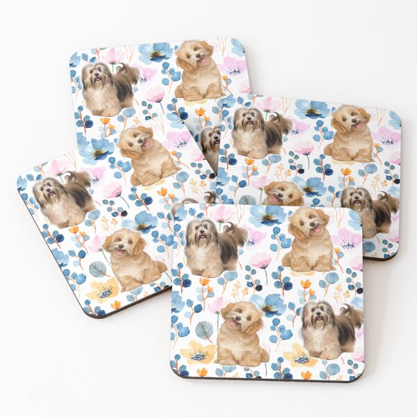 Item preview, Havanese cute floral and Cosmos flower watercolor pattern DOFLO5 designed and sold by BeebooDesign.