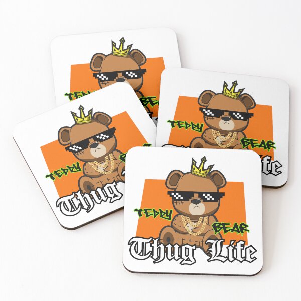 Item preview, Thug Life No Cigarette Teddy Bear Cool With Crown designed and sold by cuteeshop.
