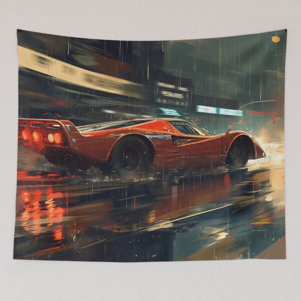 Item preview, Midnight Drizzle: The Classic Racer's Wet City Sprint designed and sold by oanaunciuleanu.
