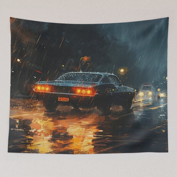 Item preview, Midnight Drizzle: The Classic Racer's Wet City Sprint designed and sold by oanaunciuleanu.