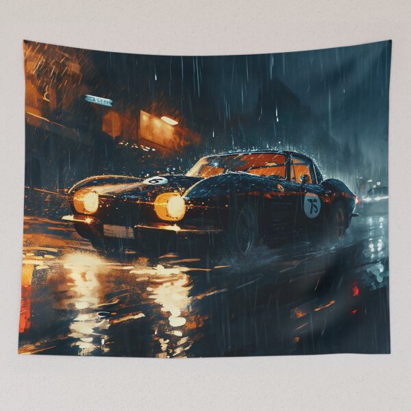 Item preview, Midnight Drizzle: The Classic Racer's Wet City Sprint designed and sold by oanaunciuleanu.