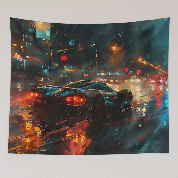 Item preview, Midnight Drizzle: The Classic Racer's Wet City Sprint designed and sold by oanaunciuleanu.