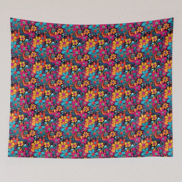 Item preview, Psychedelic Floral Groove: Retro 60s Flower Power designed and sold by Sventek.