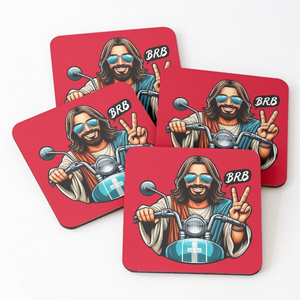 Item preview, BRB meme Jesus is coming soon Motorbike  designed and sold by plushism.