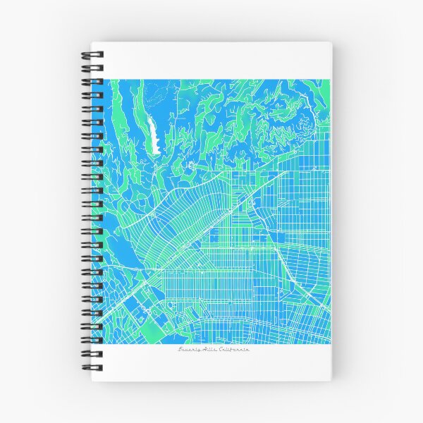 Item preview, Beverly Hills California City Map - Pastel Color Scheme designed and sold by StylishStacks.