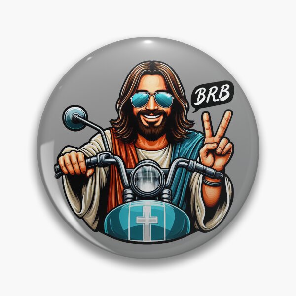 Item preview, BRB meme Jesus is coming soon Motorbike  designed and sold by plushism.