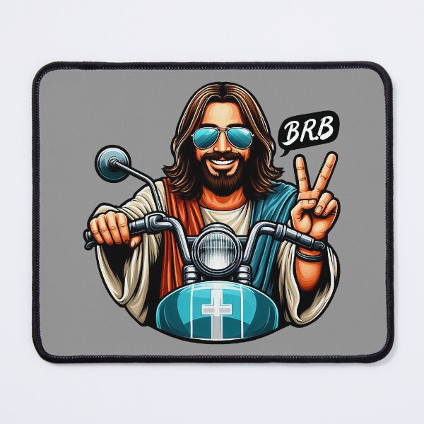 Item preview, BRB meme Jesus is coming soon Motorbike designed and sold by plushism.