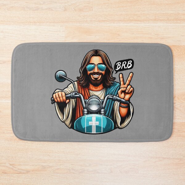 Item preview, BRB meme Jesus is coming soon Motorbike  designed and sold by plushism.