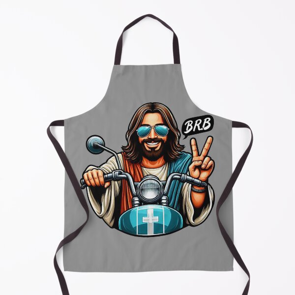 Item preview, BRB meme Jesus is coming soon Motorbike designed and sold by plushism.